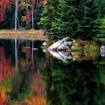 New York Lake in the Rain 2