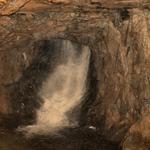 Thunderhead Falls 2. Underground Cavern Waterfall. Gold miner's surveyed improperly and tunneled underneath the river which punched a hole through into their mine.