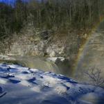 Cumberland Falls in Winter with Rainbow 1